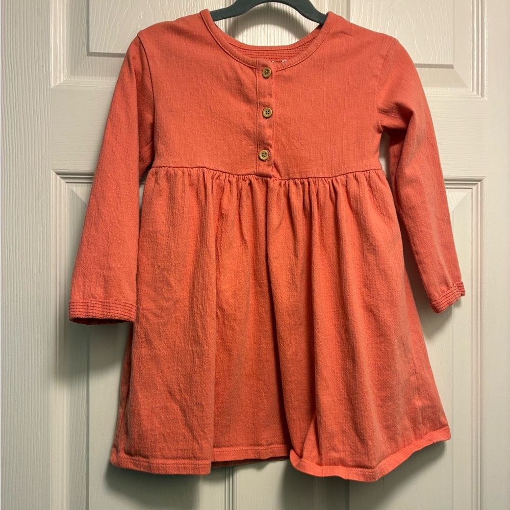 Cat & Jack Coral Long Sleeve Dress 4T